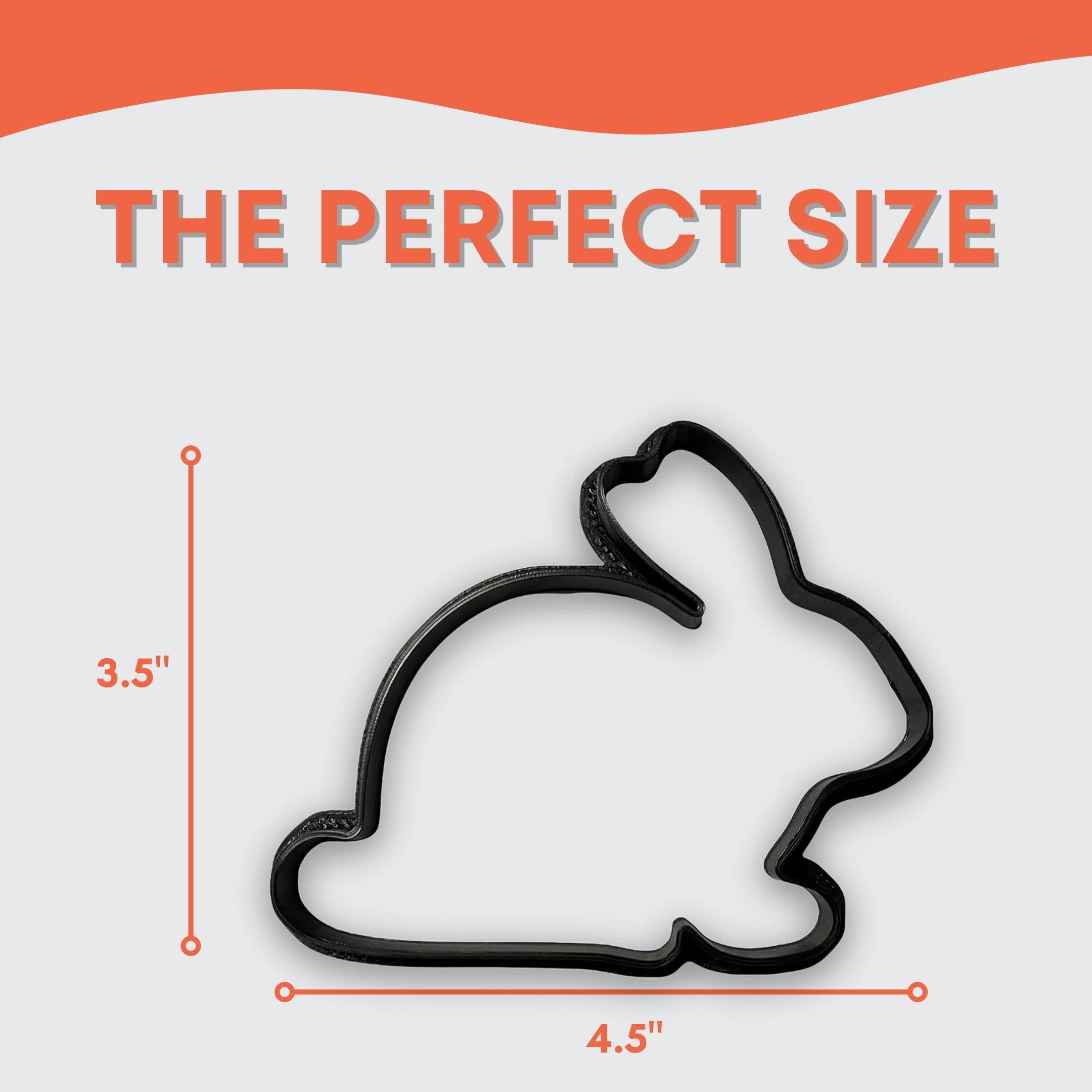 3D-Printed Bunny Rabbit Cookie Cutter - Easter Baking, Fondant & Craft Supplies - Spring Holiday Treats & Gift Making - Perfect for DIY Cookies, Cake Decorating and Kids Crafts
