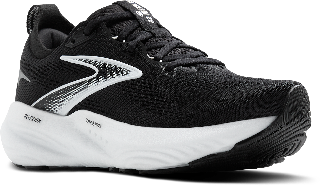 Men's Glycerin 22 Wide Running Shoes - Black/Grey/White (Size 090) - Comfortable Athletic Sneakers for Jogging, Gym & Daily Wear