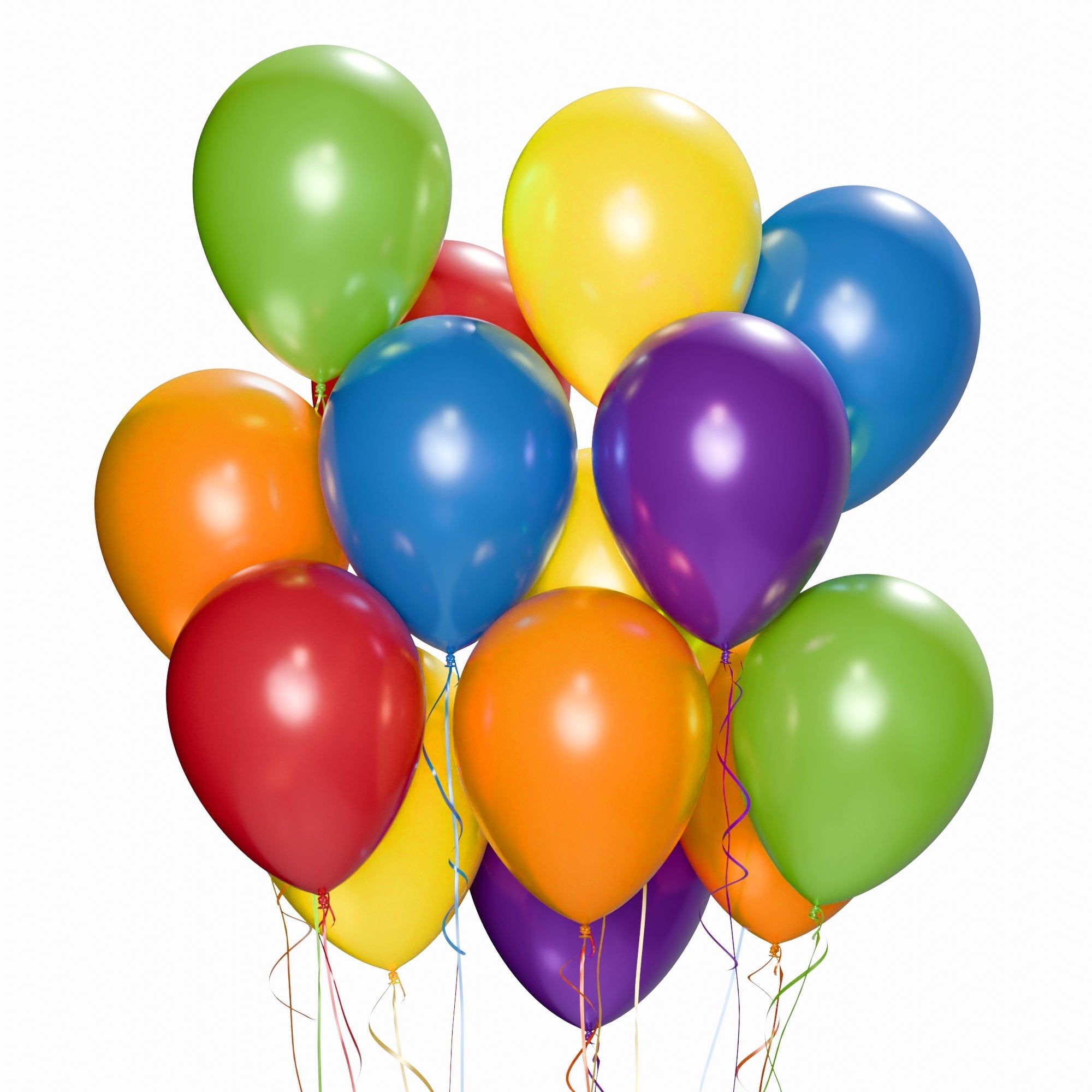 12 Inch Assorted Color Latex Balloons - 15 Pack for Birthday Parties, Baby Showers & Wedding Decorations