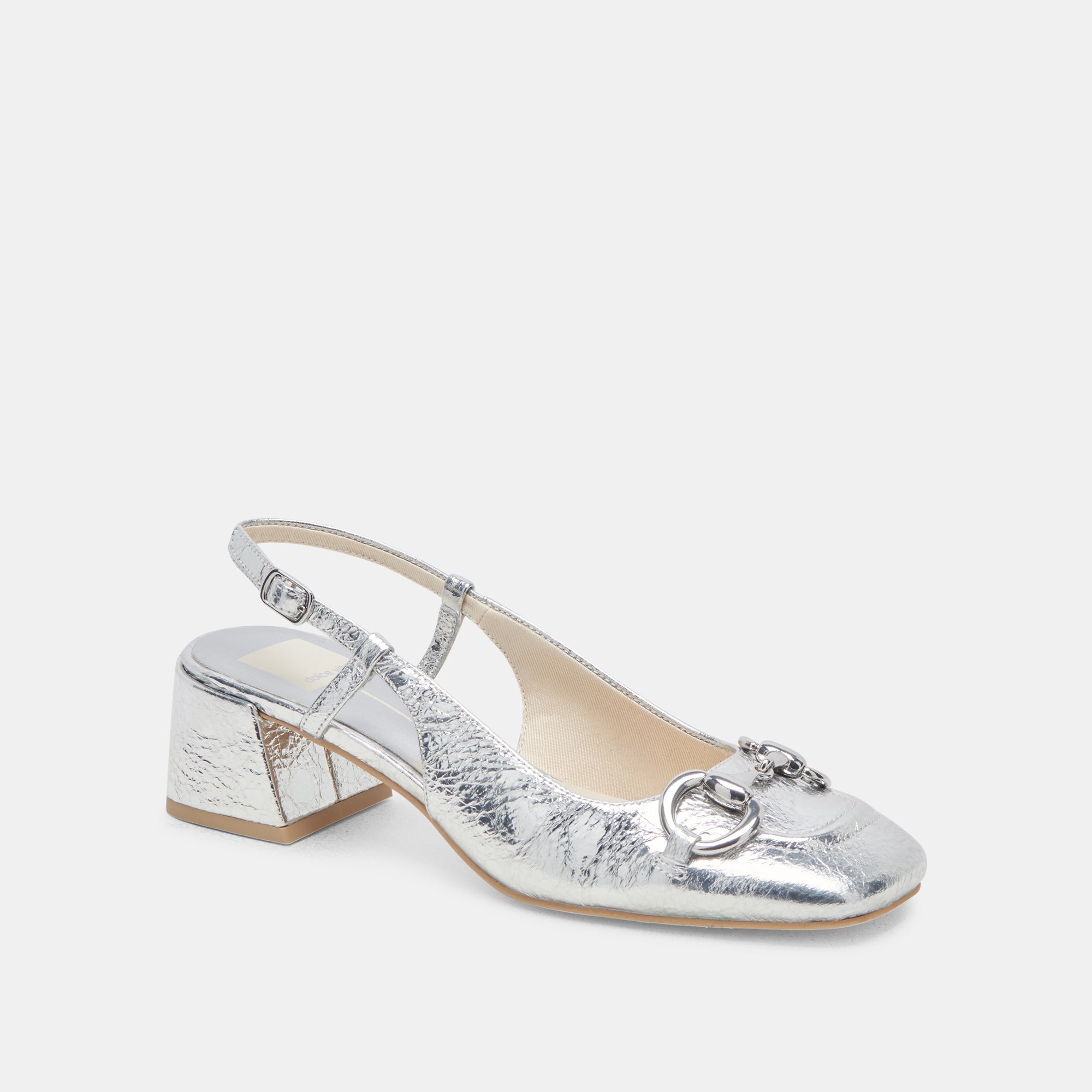MELLI Women's Silver Distressed Leather Heels - Stylish High Heels for Parties, Weddings & Evening Events