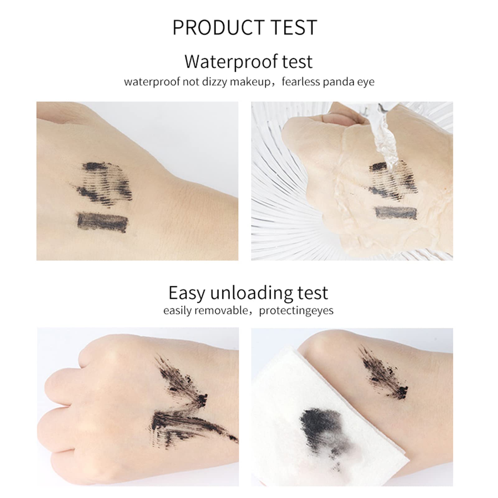 Vibely 5X Longer Waterproof Mascara - 2-in-1 Lengthening & Thickening Black Mascara with 4D Silk Fiber for Natural Lashes | No Clumping, Washable Formula | Perfect for Daily Wear, Special Occasions & Photography