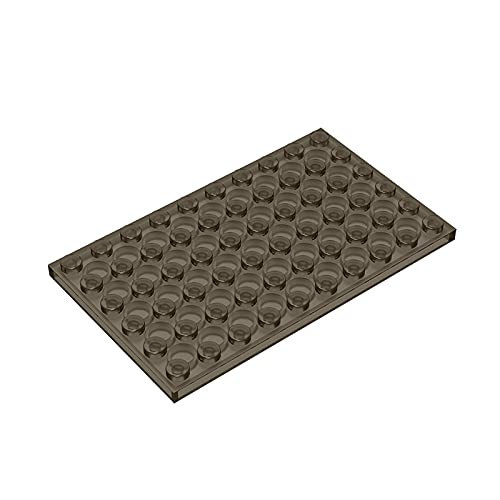 Eske Kouri Gobricks GDS-525 6x10 Plate - Compatible with Lego 3033 & Major Brick Brands - Building Blocks Technical Parts for DIY Projects (3 PCS, 111 Trans-Black) - Perfect for MOC Models, STEM Education & Creative Play