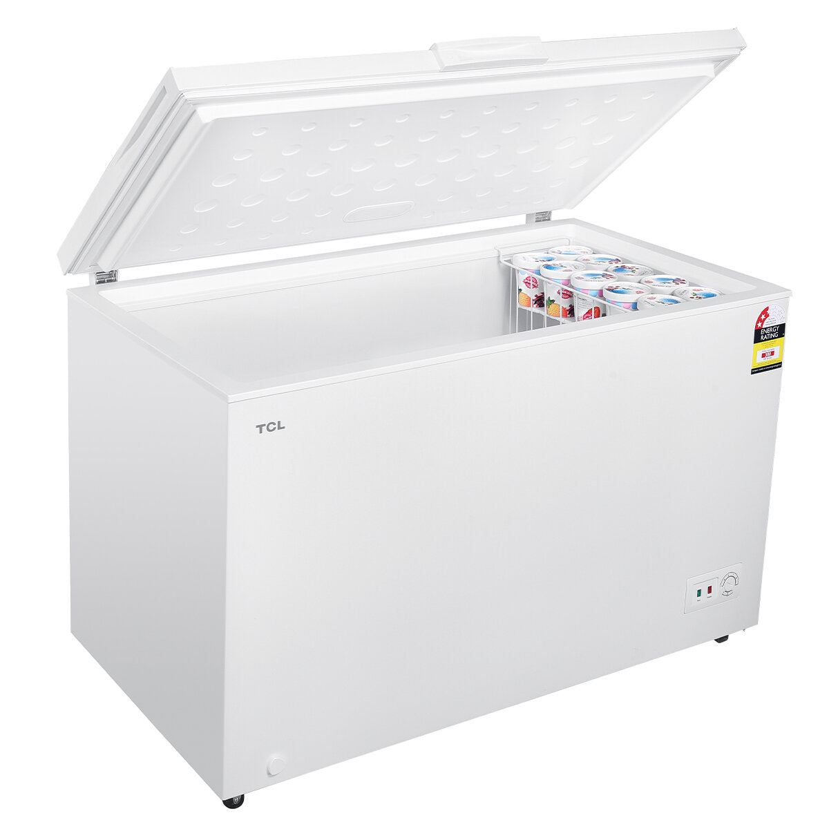 TCL 198L Hybrid Chest Freezer F205CFW - Energy Efficient Upright Deep Freezer for Home, Garage & Restaurant Use - Perfect for Frozen Food Storage & Bulk Meal Prep
