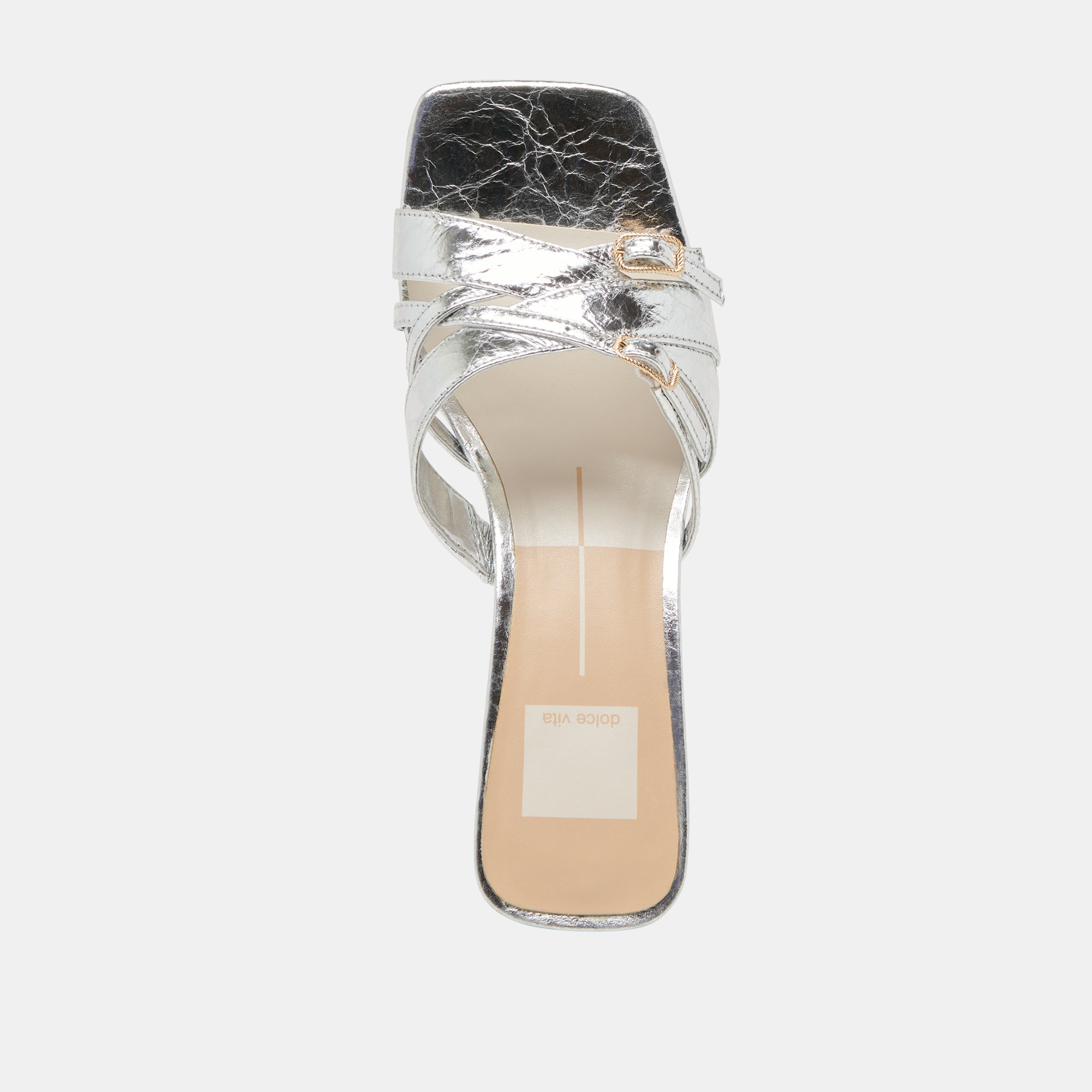 BRYANT Women's Silver Distressed Leather Heels - Stylish High Heel Pumps for Party, Wedding & Evening Events