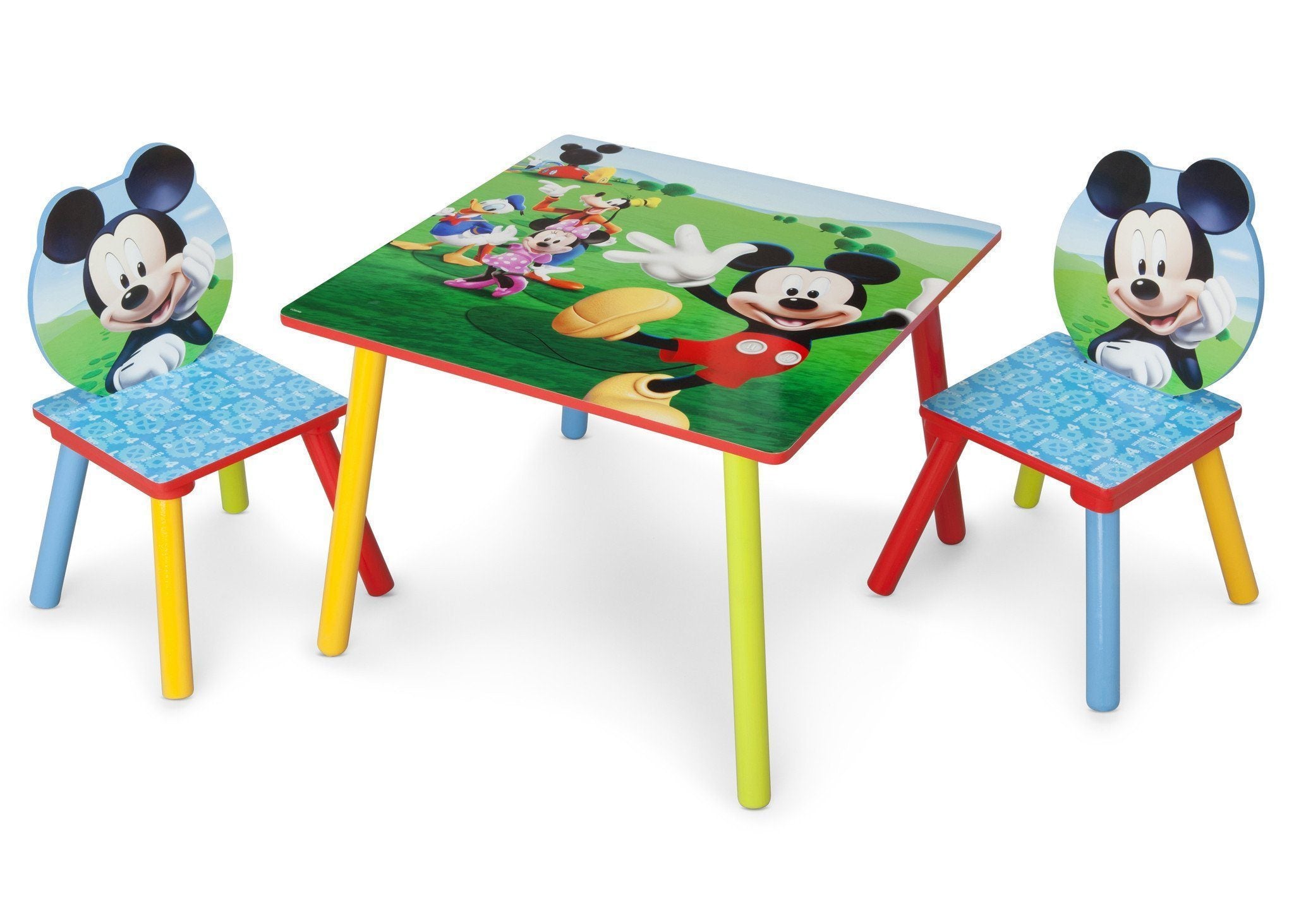 Mickey Mouse Kids Table and Chair Set - Disney Themed Children's Furniture for Playroom, Birthday Party & Toddler Learning Activities