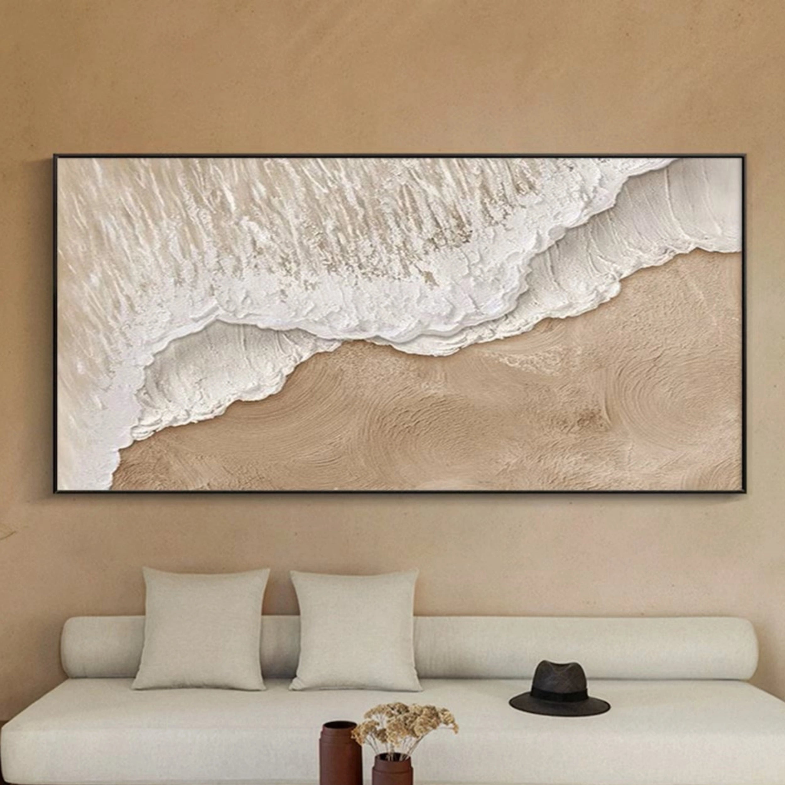 Ocean And Sky Painting #OS 077 - Handmade Canvas Wall Art for Home Decor, Office & Living Room