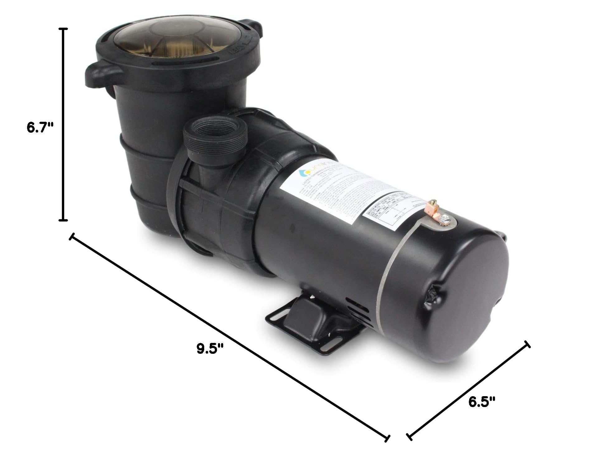 Pureline Pure Pro XL 1.5 HP Single Speed Above Ground Pool Pump PL1502 - Perfect for Backyard Swimming Pools, Inground Pool Maintenance & Water Circulation