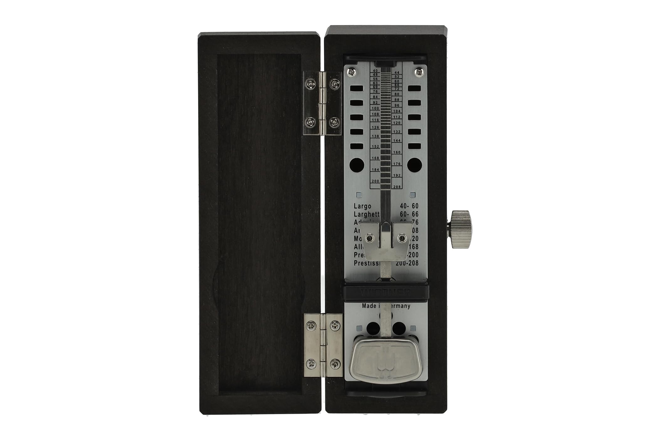 Wittner Taktell Wooden Super-Mini Metronome - Black Matte Wood | Portable Music Practice Tool for Piano, Guitar & Violin Players