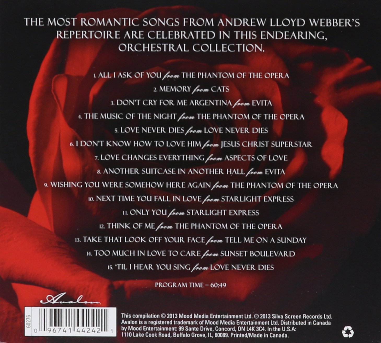 Music of the Night: Andrew Lloyd Webber's Romantic Soundtrack - Perfect for Relaxation, Dinner Parties & Romantic Evenings