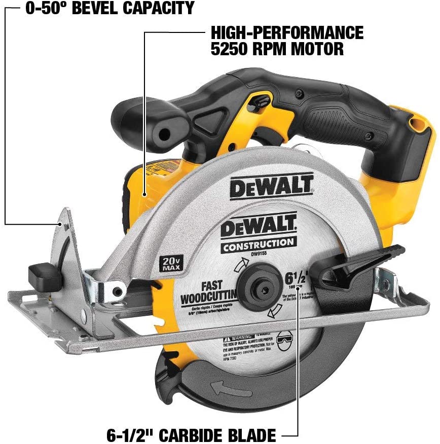 DEWALT 20V MAX Cordless Drill, Reciprocating Saw, Circular Saw & Work Light Combo Kit (DCK445D1M1) - Certified Refurbished with Full Warranty - Perfect for Construction, Woodworking & DIY Home Projects