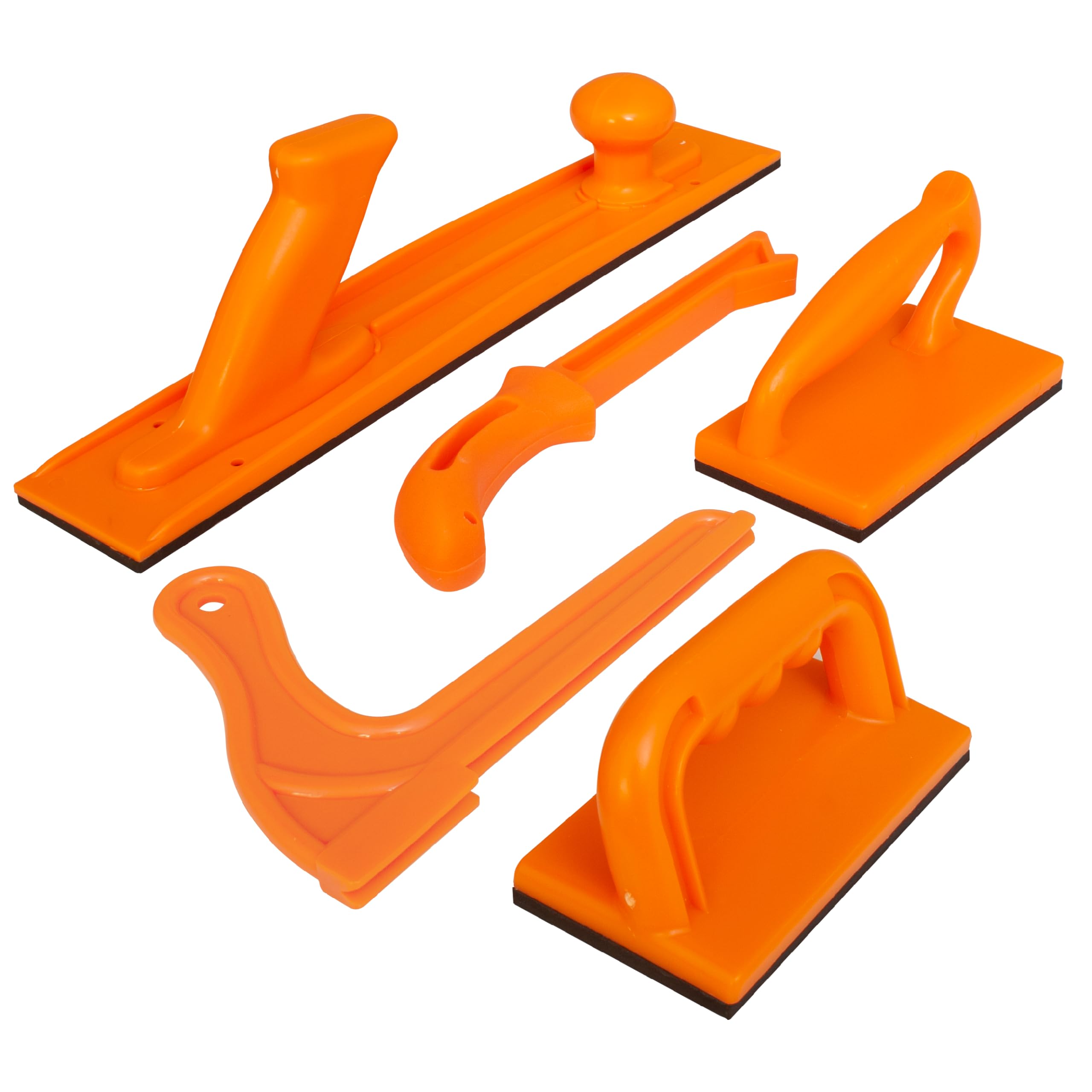 5-Piece Safety Push Block and Push Stick Set in Bright Orange - Essential for Router Tables, Jointers, Band Saws & Woodworking Machinery | Perfect for Workshop Safety & Precision Wood Cutting
