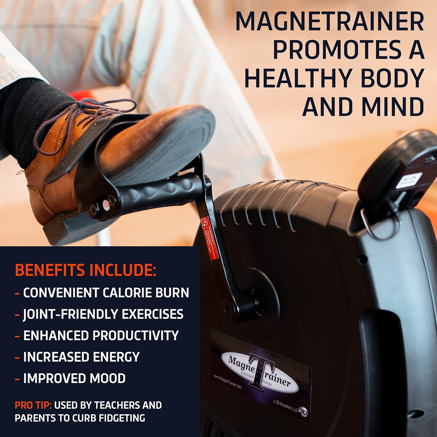 VIVO Mini DeskCycle - Under Desk Exercise Bike for Arms & Legs, Portable Pedal Exerciser for Home & Office Workouts, Improve Fitness While Sitting at Your Desk