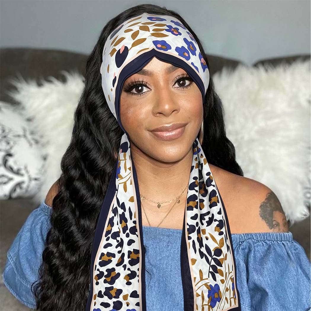 Formery Satin Edge Laying Scarf - 3PCS Green African Head Wraps with Silky Edges for Women & Girls | Perfect for Wig Protection, Hair Wrapping & Fashion Headbands | Great for Daily Wear, Church, Weddings & Special Occasions