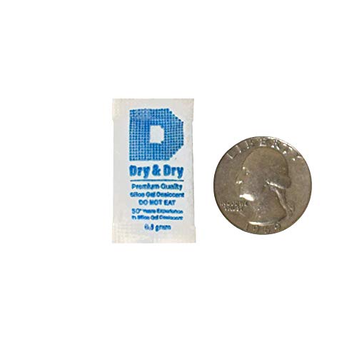Dry & Dry 0.5 Gram (Half Gram) Silica Gel Packets - 10000 Pack Food Safe Desiccant Packs for Moisture Control | Ideal for Food Storage, Electronics, Documents, and Long-Term Preservation