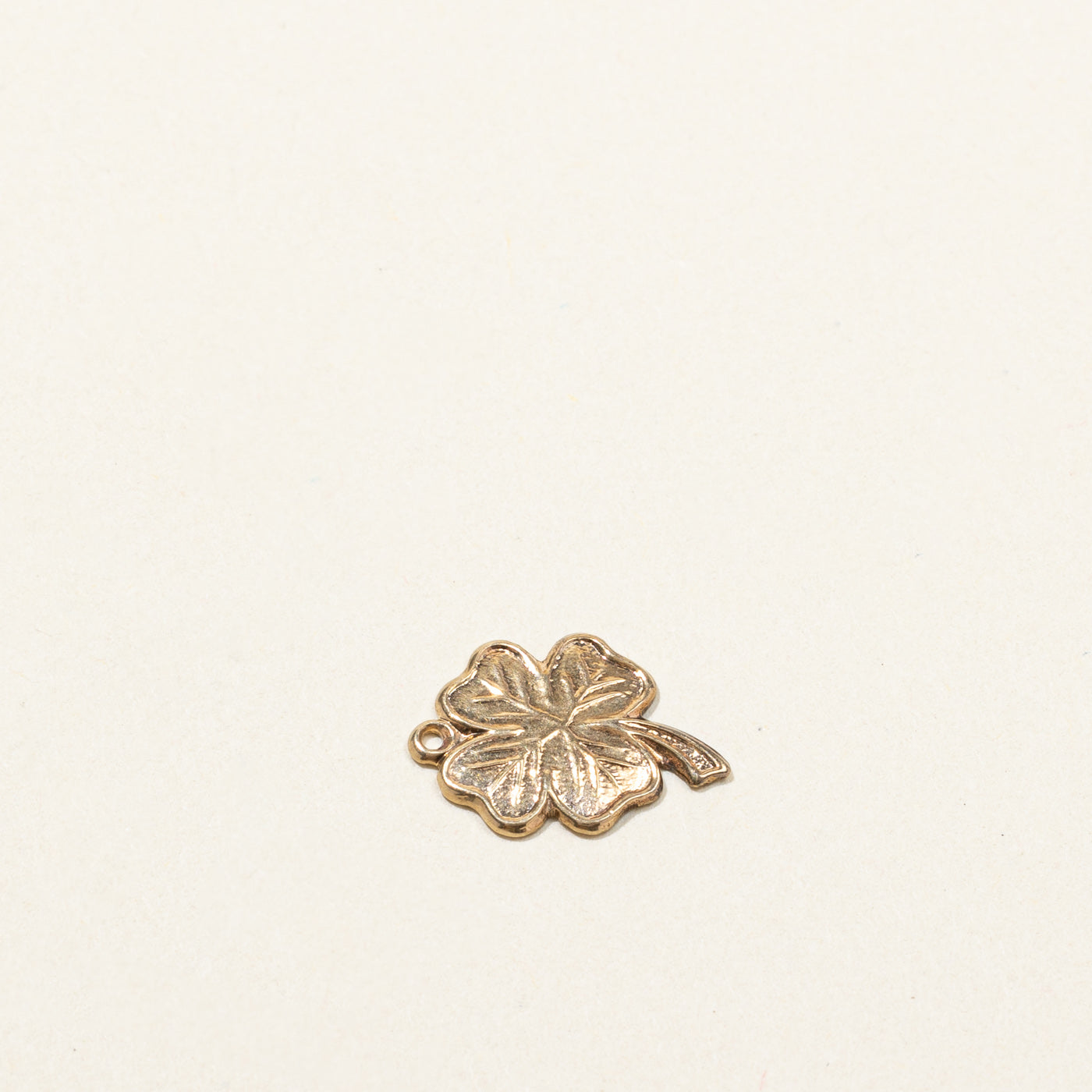 Vintage 1951 London 9K Gold Clover Leaf Charm Pendant - Perfect for Necklaces, Bracelets & Jewelry Making Gifts
