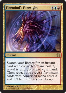Magic: The Gathering - Firemind's Foresight (142) Foil Card - Return to Ravnica Expansion - MTG Collectible Trading Card Game for Deck Building & Strategy Play