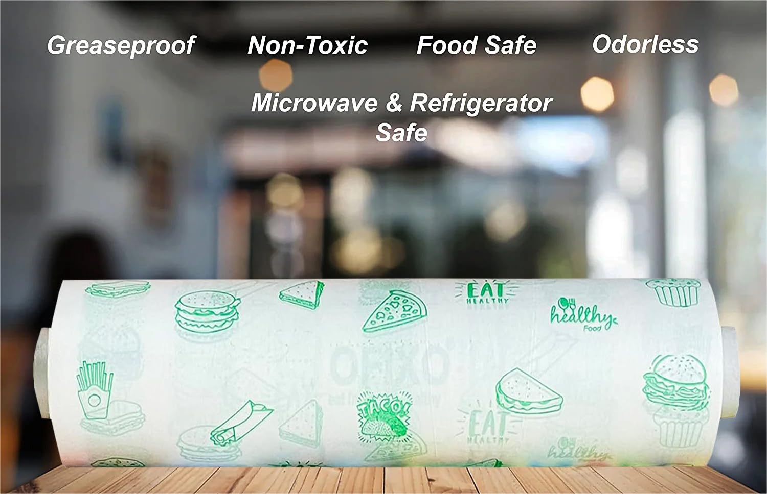 OFIXO Premium Non-Stick Butter Wrapping Paper Roll - 1 Kg Bulk Food Grade Parchment Paper for Baking, Cooking & Food Storage | Ideal for Bakeries, Restaurants & Home Kitchens