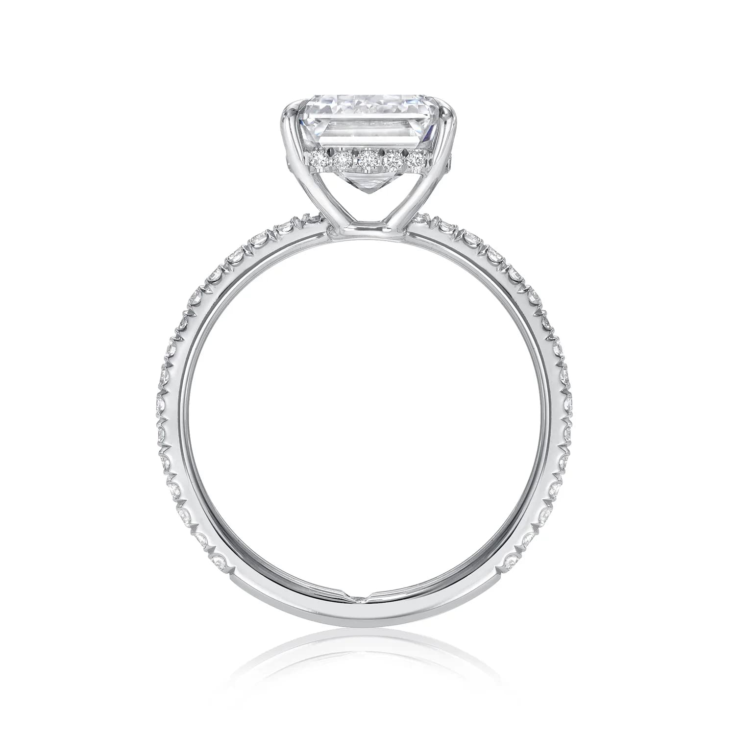 5 CT Emerald Moissanite Engagement Ring for Women - Handmade Wedding Bridal Ring Set with Solitaire Pave & Hidden Halo - Sterling Silver, 10k/14k/18k Solid Gold - Anniversary Promise Gift for Her - Perfect for Proposals, Weddings & Special Occasions