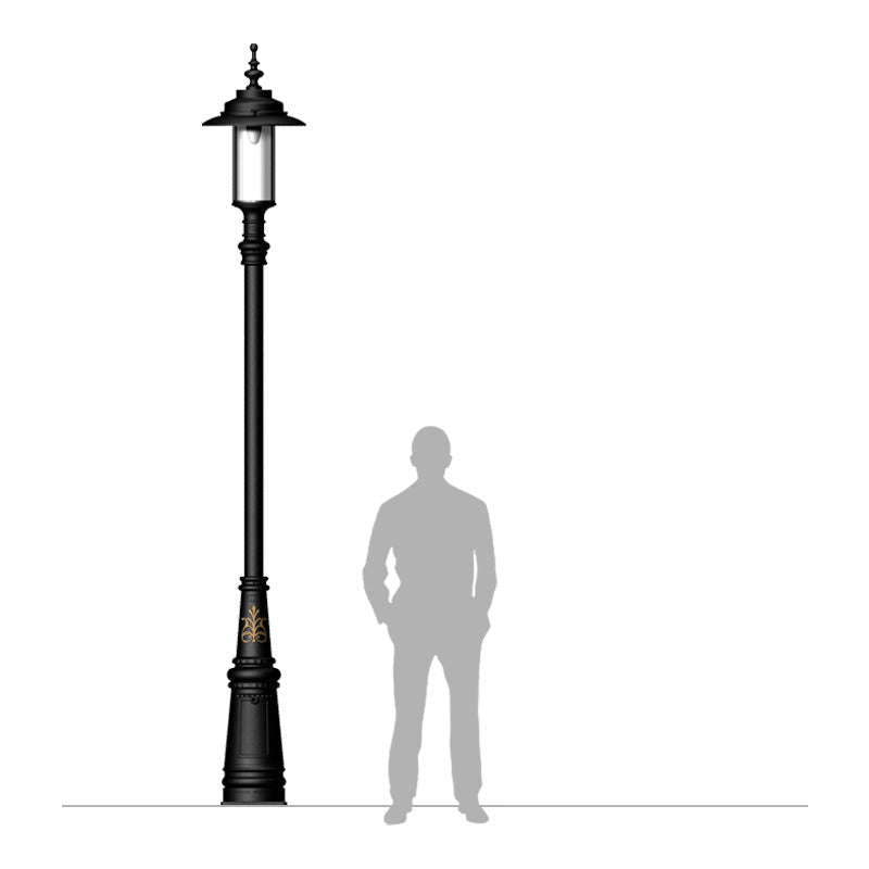 Betley 1Lt Cast Iron Lamp Post - Outdoor Garden Lighting for Pathways, Driveways & Porches