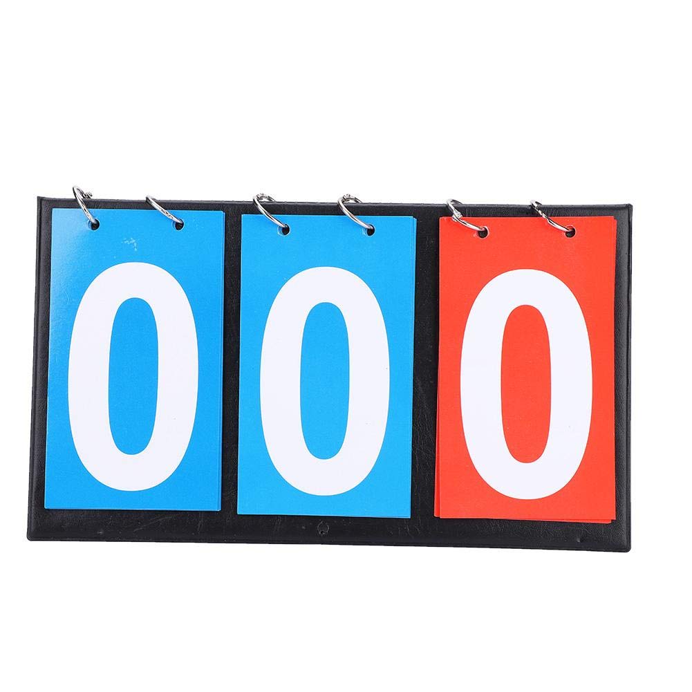 Portable 3-Digit Flip Sports Scoreboard - Red & Blue Score Counter for Table Tennis, Basketball, Volleyball | Perfect for Tournaments, Leagues & Home Games