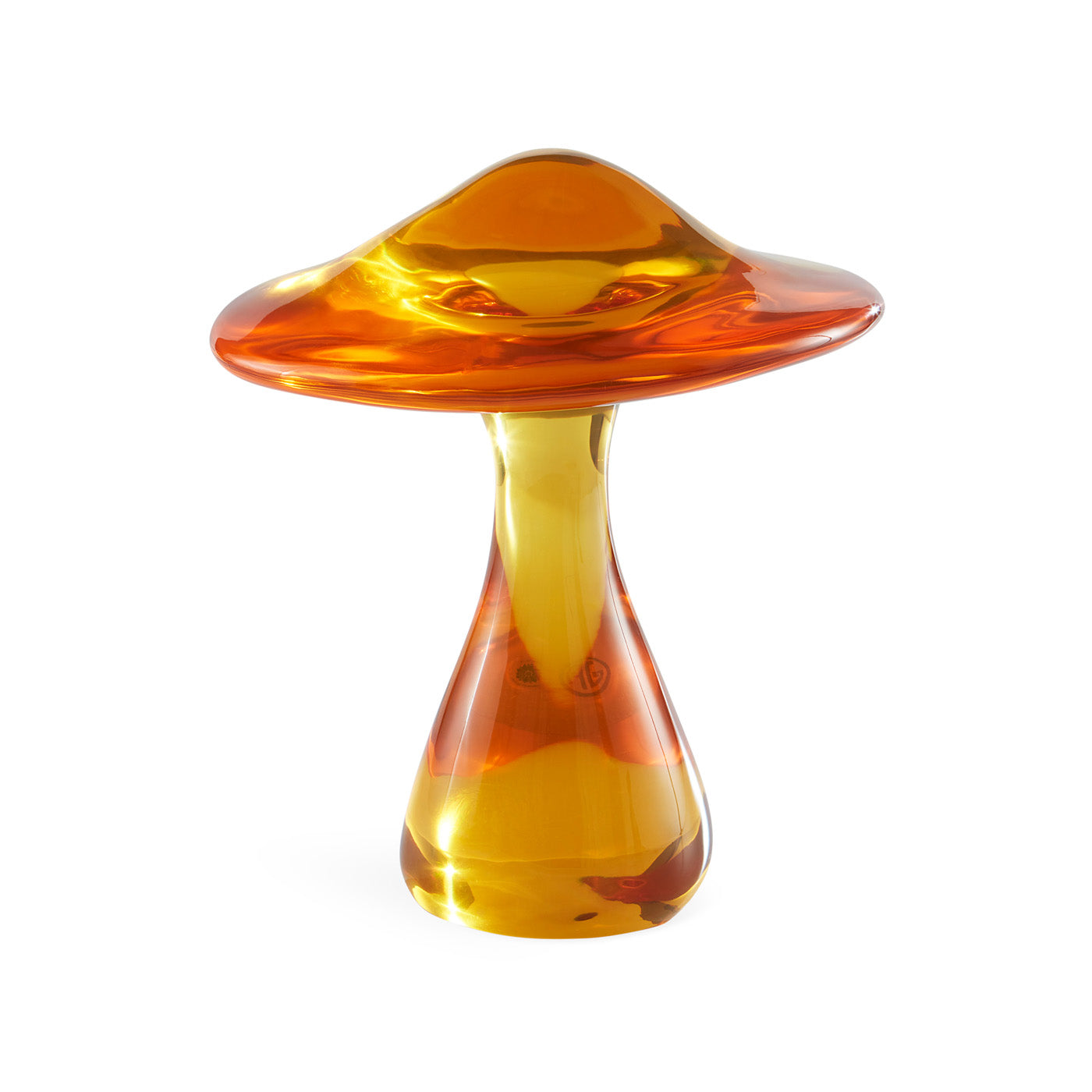 Orange Acrylic Mushroom Decor - Handmade Modern Art Sculpture for Home, Office & Garden Decoration | Perfect for Bookshelf, Desk & Outdoor Display