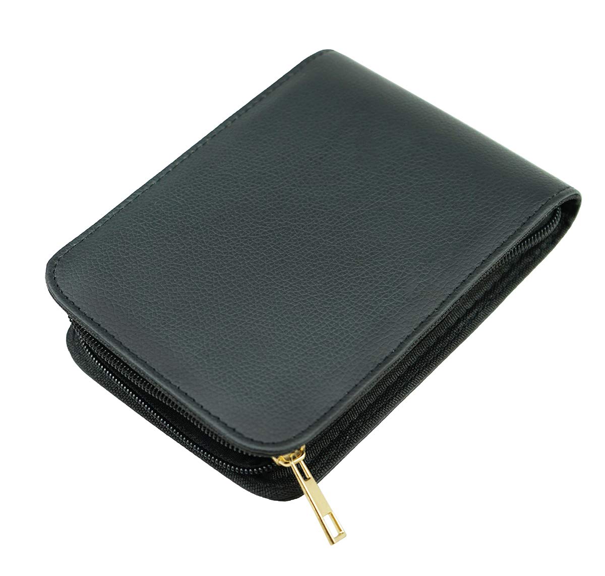 12-Slot Fountain Pen Case PU Leather - Rollerball Pen Display Holder & Storage Pouch with Large Capacity for Collectors (Black) - Perfect for Travel, Office & Gift Giving