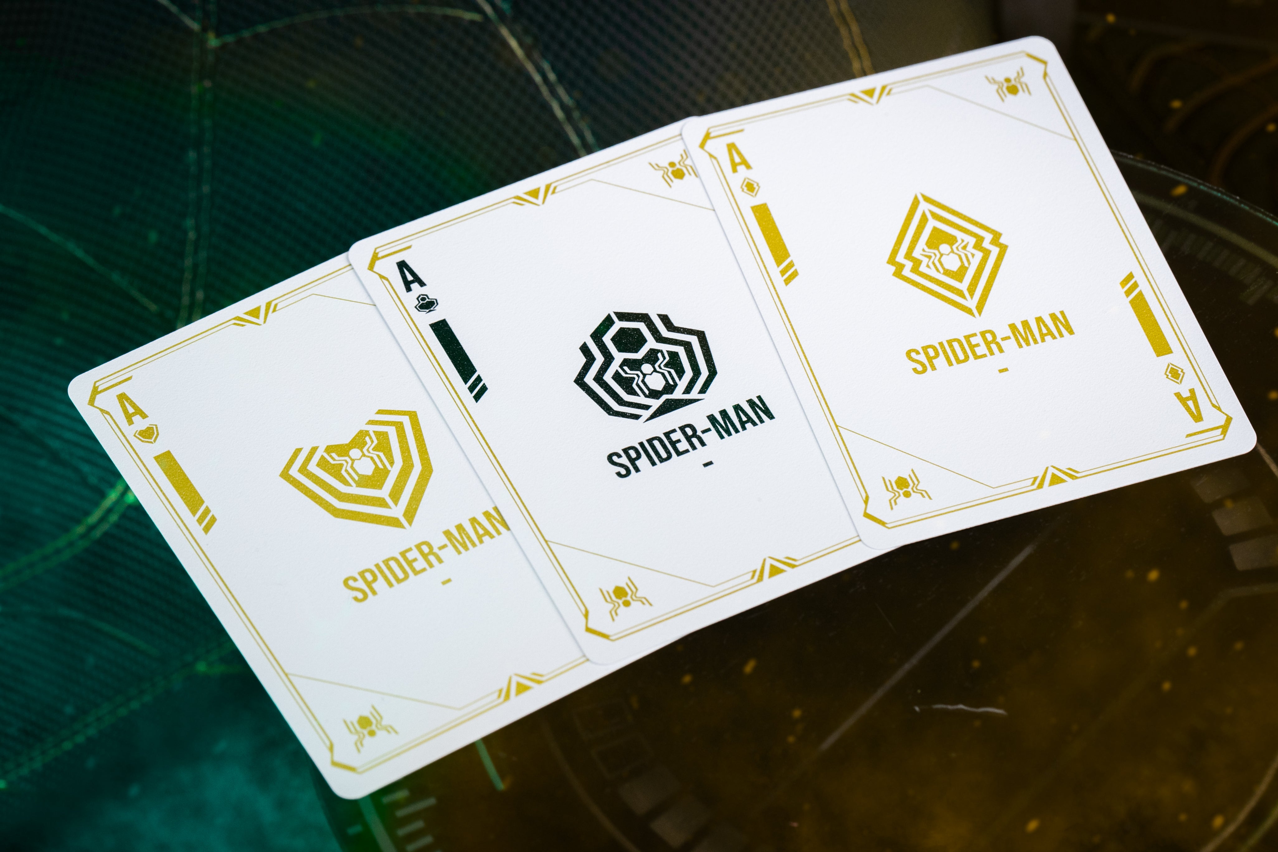 Spider-Man Themed PVC Playing Cards - Black & Gold Deck for Collectors, Poker, Magic Tricks & Game Nights