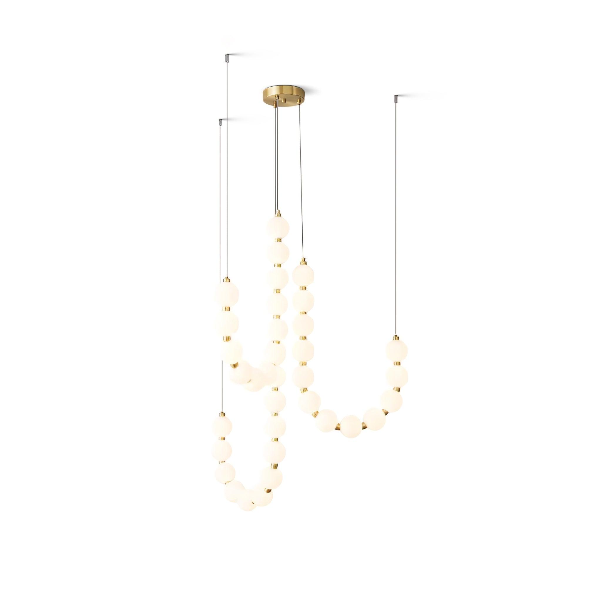 Elegant Acrylic Pearl Chandelier Necklace for Women - Perfect for Weddings, Parties & Evening Events