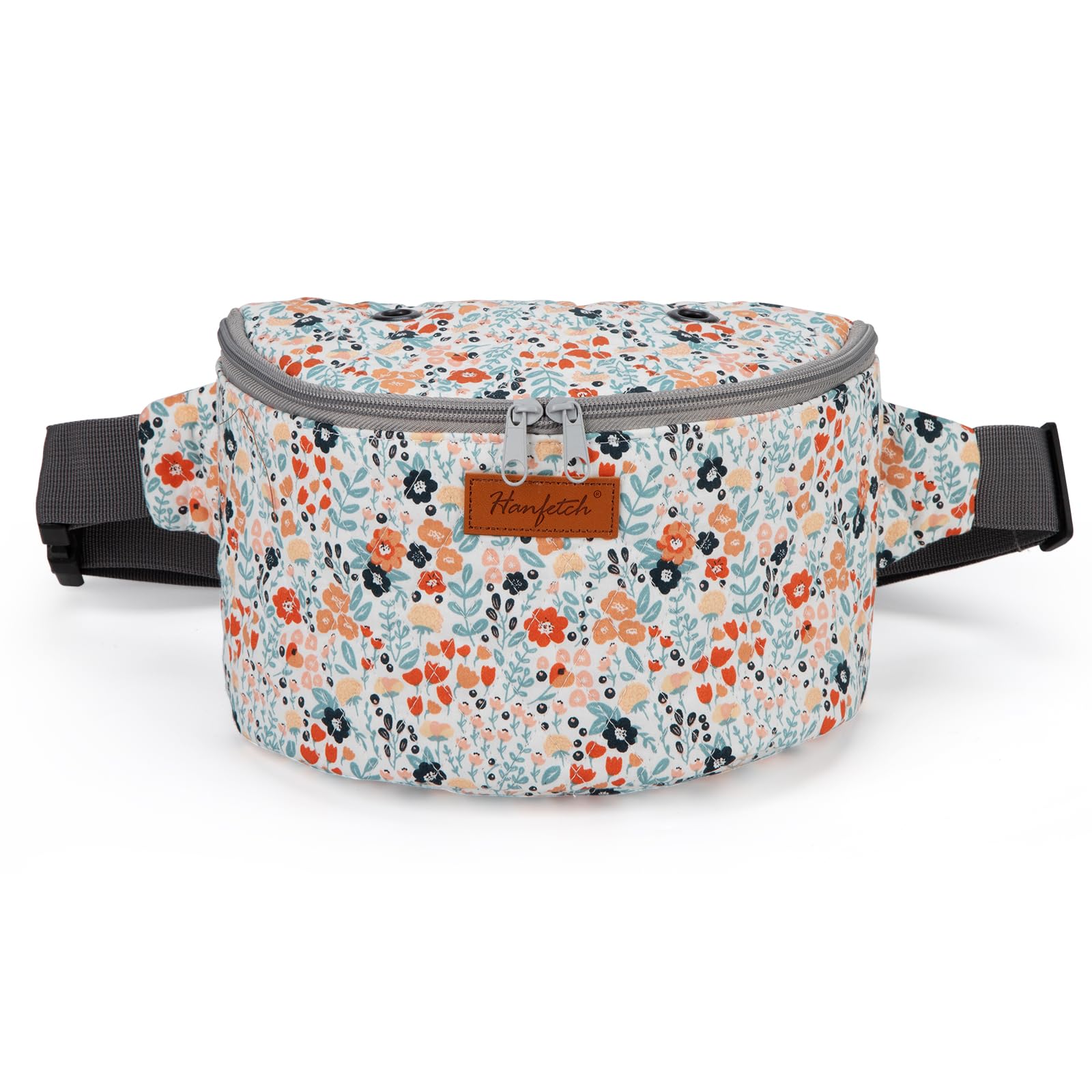 Yarn Crossbody Waist Bag - Small Yarn Storage Organizer for Crochet Hooks & Accessories - Daisy Pattern - Perfect for Knitting, Crocheting & Crafting On-The-Go