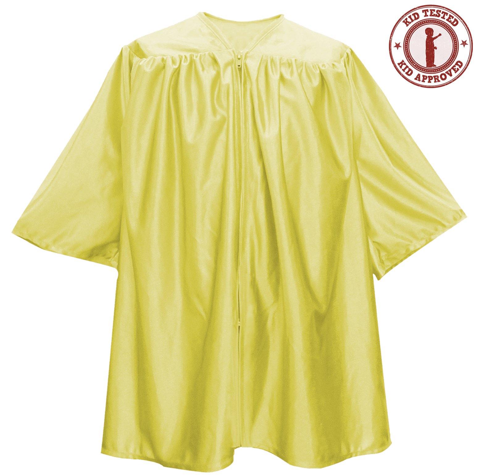 Shiny Gold Graduation Gown for Kids - Preschool & Kindergarten Graduation Dress - Perfect for Ceremonies, Photos & Special Occasions
