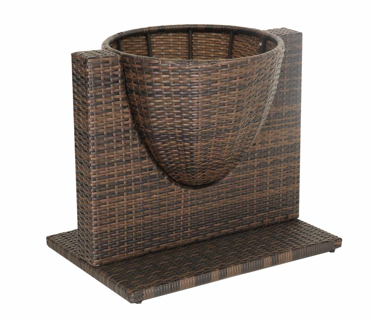 VERSARE Wicker Flower Pot Divider - Outdoor Weather-Resistant Plant Garden Holder Privacy Screen for Patio, Balcony, and Backyard Decor | Natural Rattan Partition for Plants and Privacy