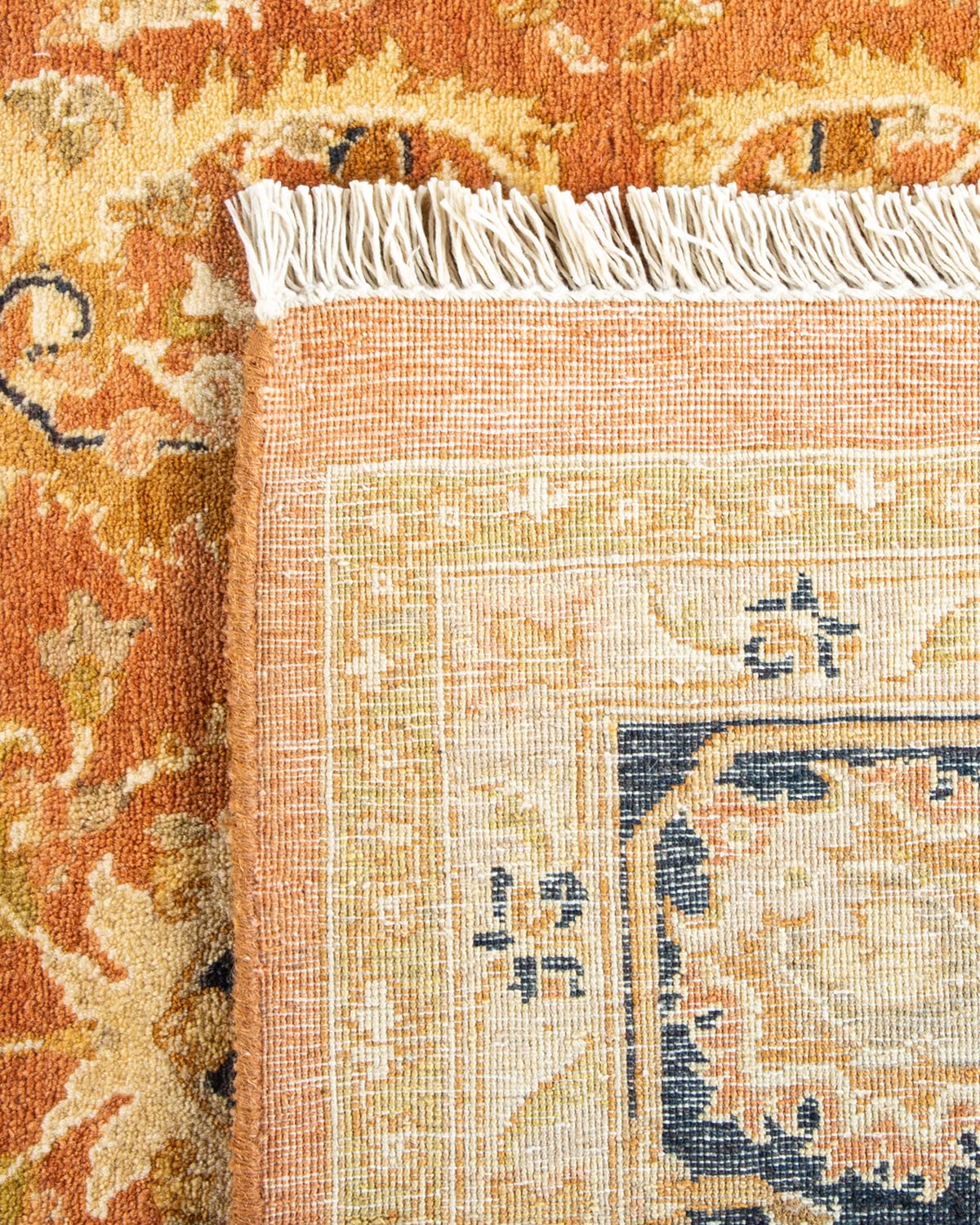 Handmade Wool Traditional Floral Mogul Brown 6x9 Area Rug - One of a Kind Hand Knotted Persian Rug for Living Room, Bedroom & Home Decor