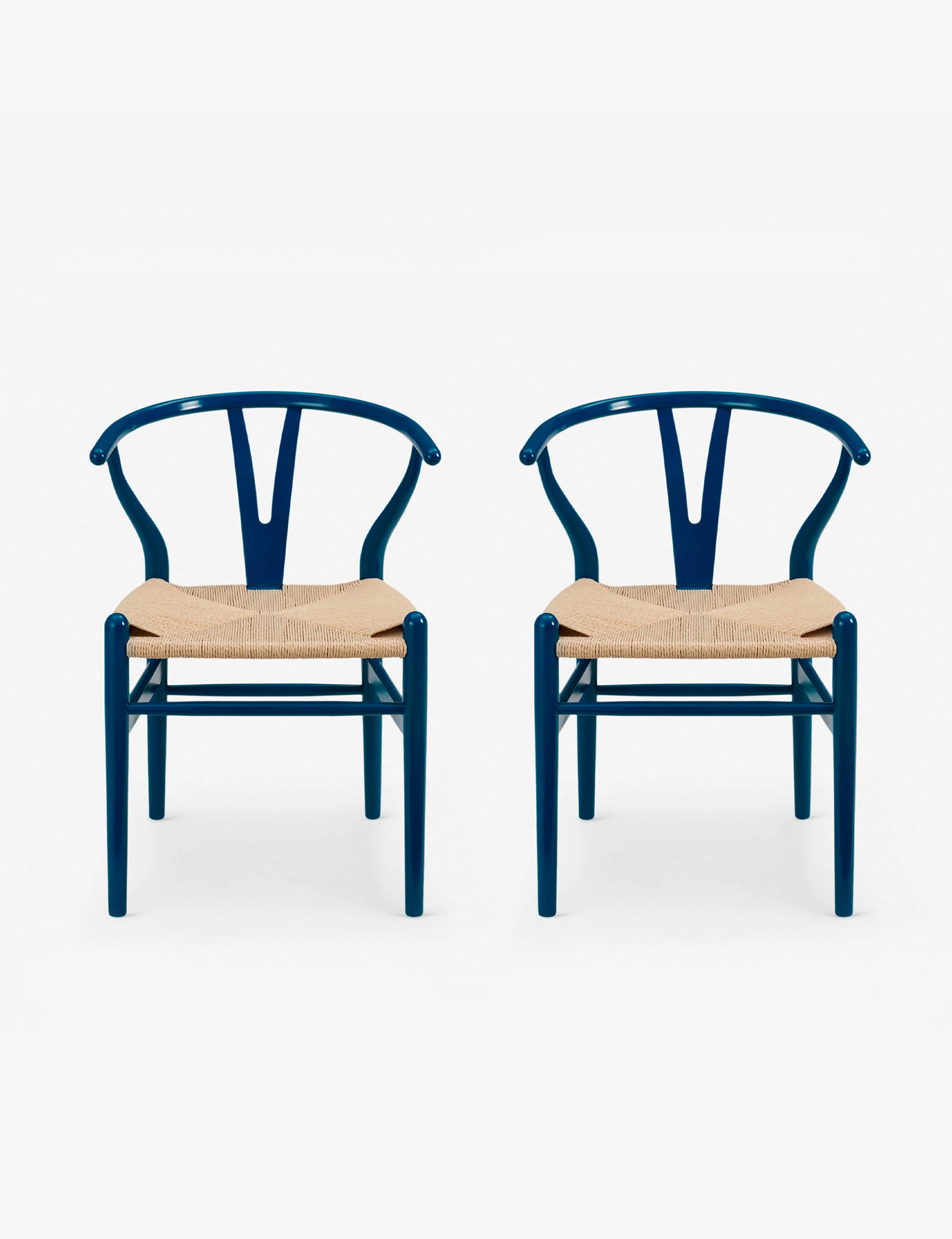 Modern Cylia Dining Chairs Set of 2 - Mid Century Wooden Kitchen Chairs with Upholstered Seat - Perfect for Dining Room, Kitchen, Breakfast Nook & Home Office