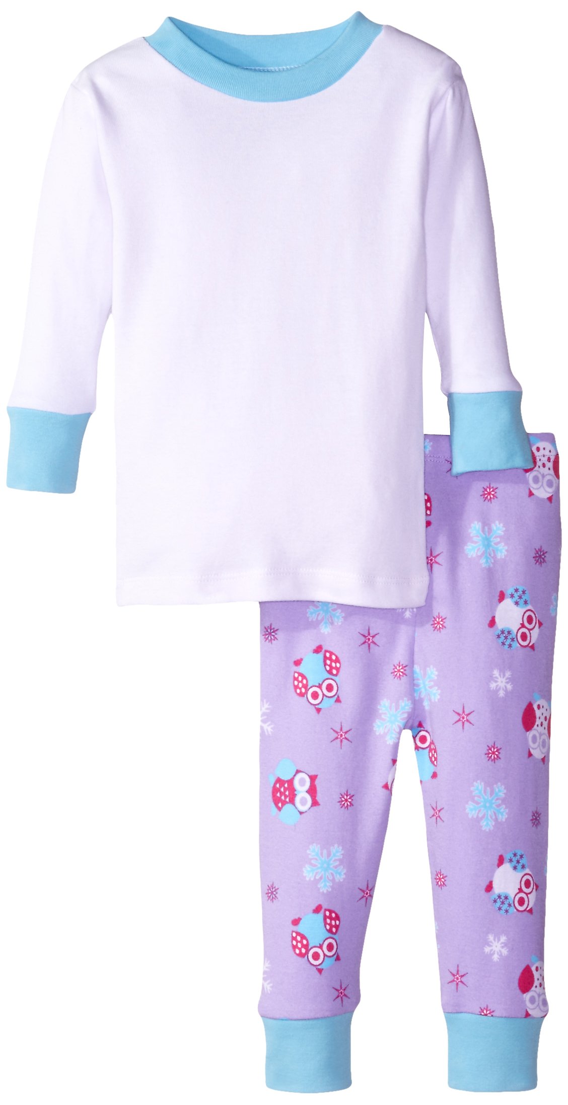 Organic Baby Girls' Pajamas - Snow Owls Top for Cozy Sleep