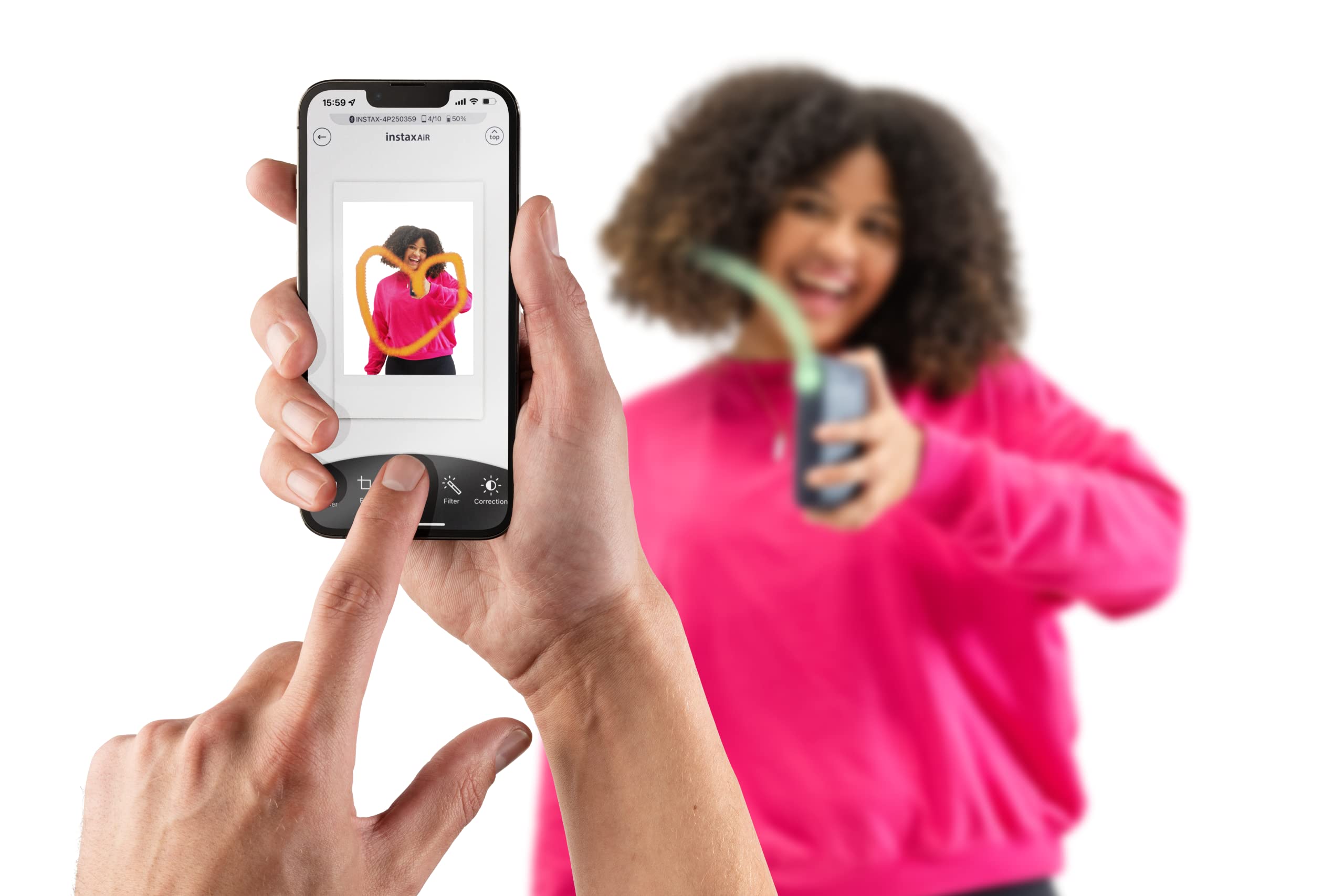 Fujifilm Instax Mini Link 2 Wireless Bluetooth Photo Printer - Portable Instant Film Printer for iPhone & Android | Space Blue (Renewed) | Perfect for Travel, Parties & DIY Scrapbooking