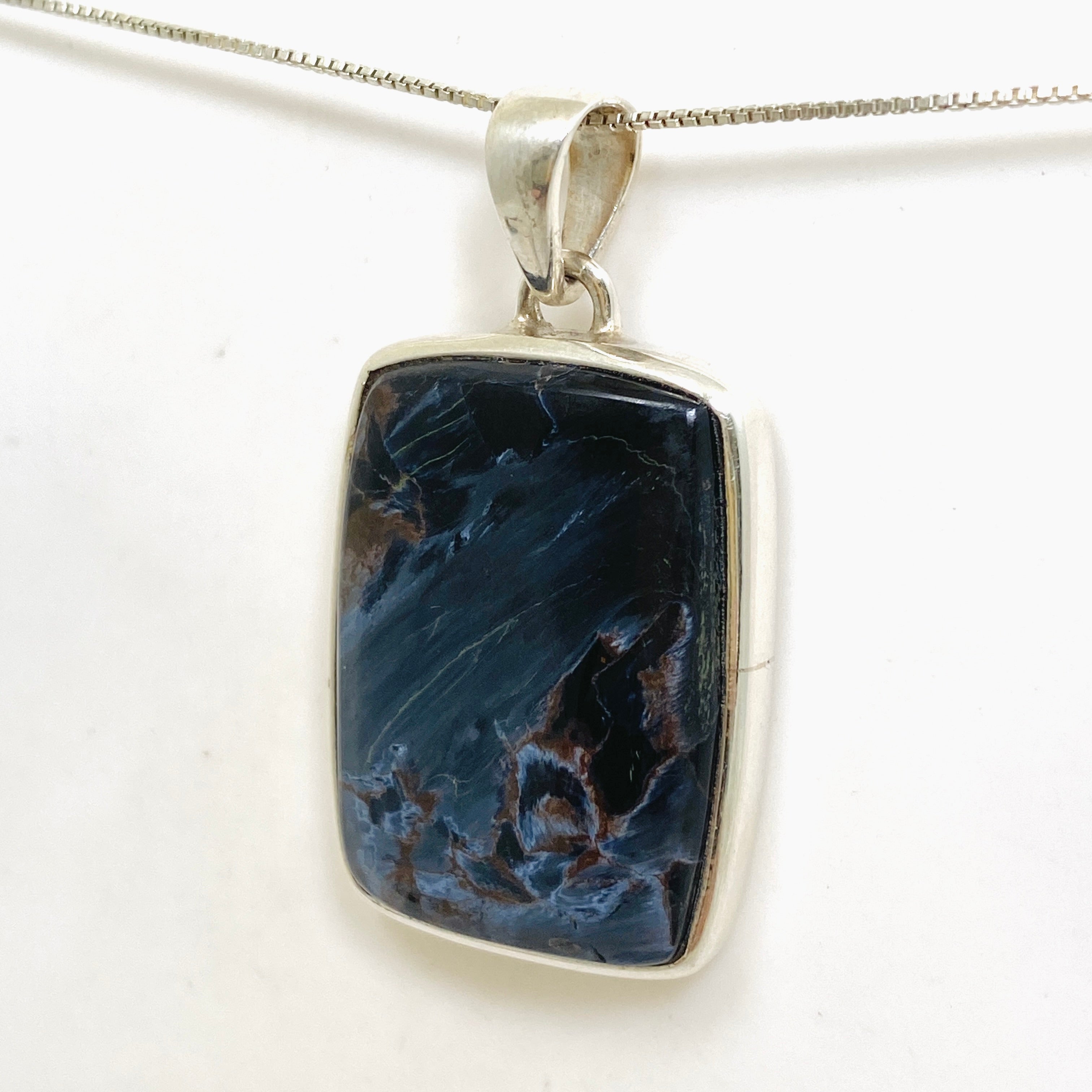 Natural Pietersite Rectangular Cabochon Pendant - Handmade Gemstone Jewelry PPGJ1065 for Women, Gift for Her | Perfect for Everyday Wear, Special Occasions & Spiritual Healing