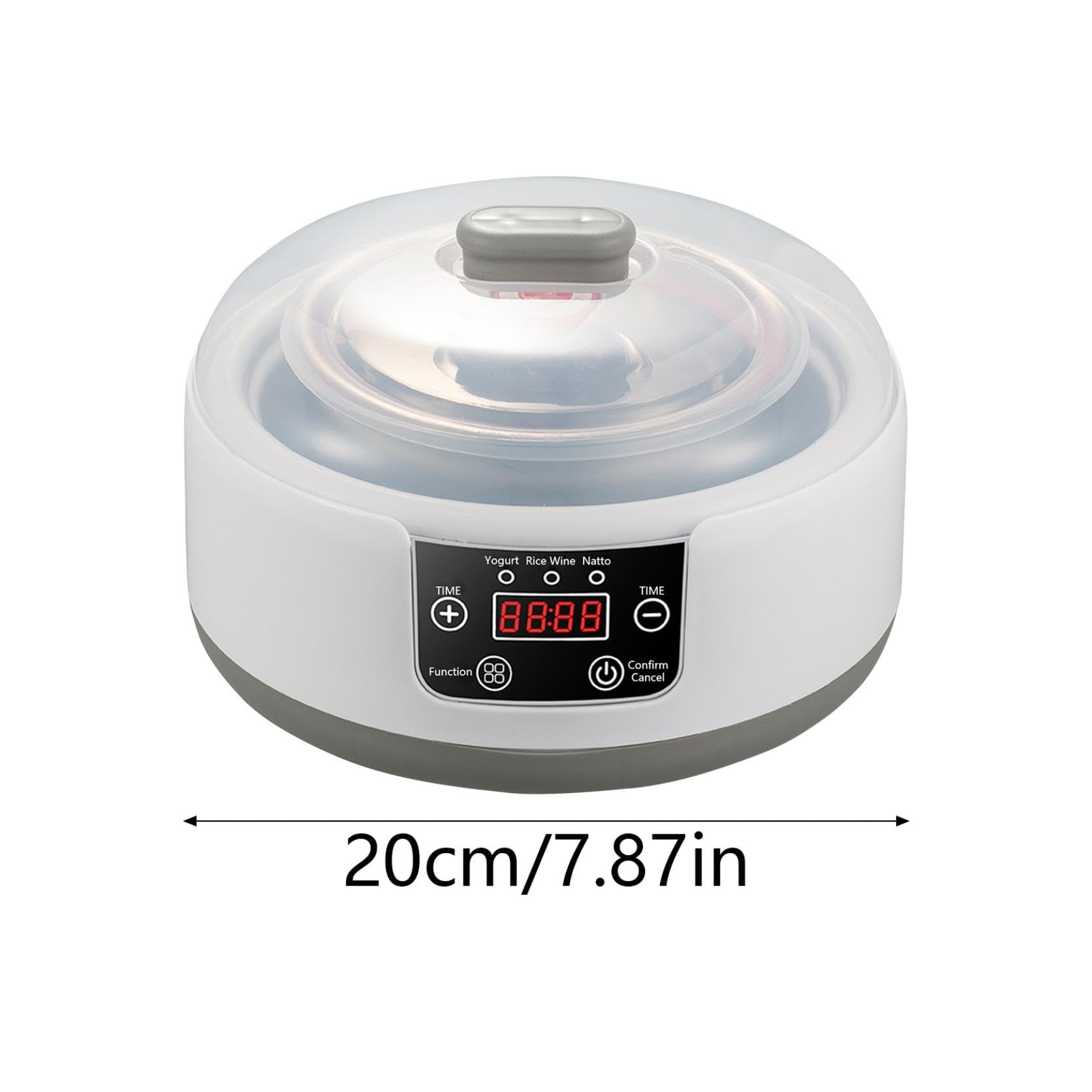 Automatic Probiotic Yogurt Maker Machine - 1.2L Electric Yogurt Maker with Temperature Control & 5 Glass Jars - Perfect for Homemade Greek Yogurt, Kefir, Dairy-Free & Vegan Yogurt Making at Home