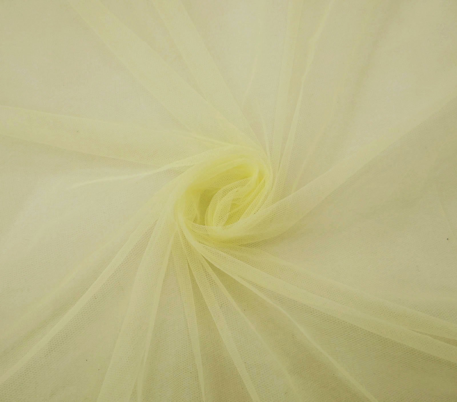 Premium Yellow Net Solid Fabric for Sewing & Dressmaking - Crafting Material by the Yard - Perfect for Costumes, DIY Projects & Home Decor