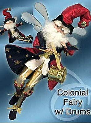 Mark Roberts Colonial Fairy with Drum - Handcrafted Collectible Figurine for Home Decor, Gift, and Fairy Garden Display