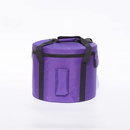 Premium Purple Heavy-Duty Sponge Padded Crystal Singing Bowl Case for 12-Inch Sound Bowls - Protective Storage & Travel Cover for Meditation, Yoga, and Sound Healing Sessions