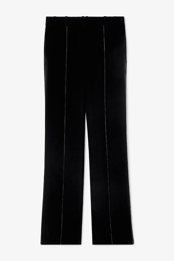 Lowen Jetset Pant - Everyday Stretch Crepe Pants with Topstitch Detail in Black | Comfortable Work Pants & Travel Pants for Women