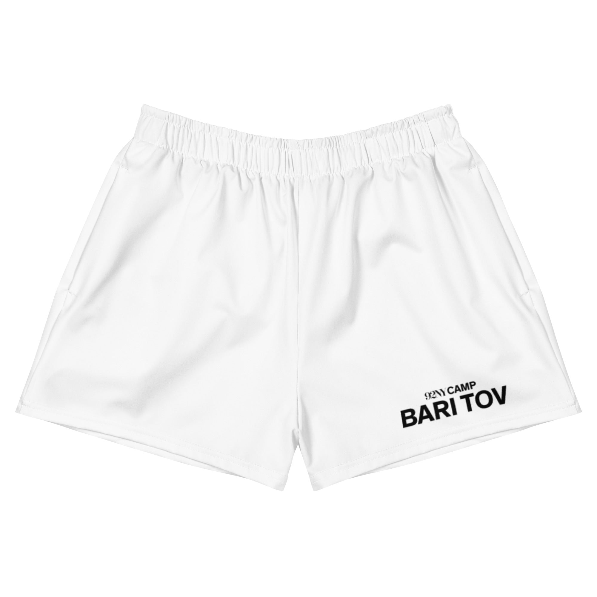 Bari Tov 92nd St Fitted Athletic White Shorts - Comfortable Workout & Running Shorts for Men | Perfect for Gym, Yoga & Casual Wear