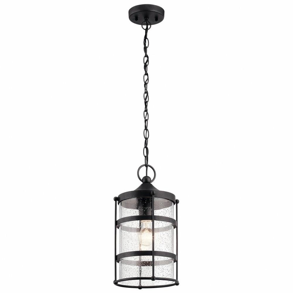 Kichler Lighting 49964AVI Outdoor Pendant Light - Anvil Iron Finish, Weather-Resistant Hanging Fixture for Patio, Porch & Garden Decor