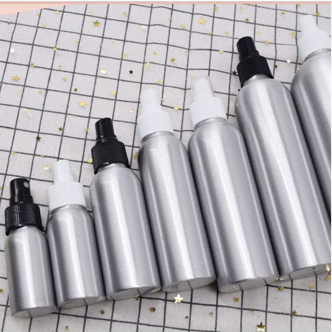 Premium Aluminum Essential Oil Spray Bottle - 50ml Refillable Fine Mist Atomizer for Perfume, Aromatherapy & Beauty Products | Travel-Friendly Cosmetic Packaging | Perfect for Home, Office & Gym Use