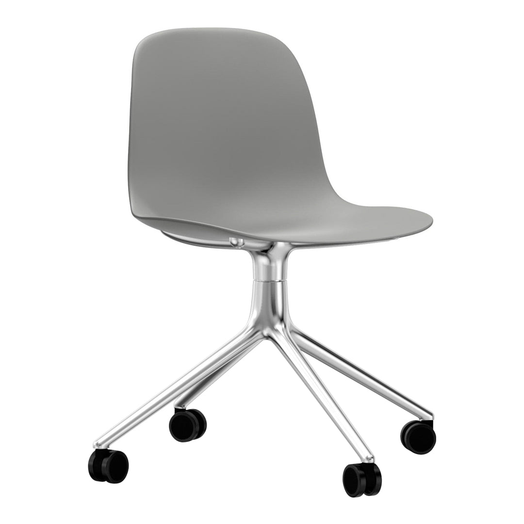 Ergonomic Form Chair with 4-Wheel Swivel Base - Adjustable Office Chair for Home & Work - Perfect for Desk Work, Gaming, and Study Sessions