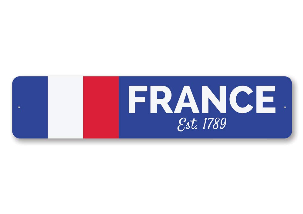 French Flag Aluminum Sign - 4