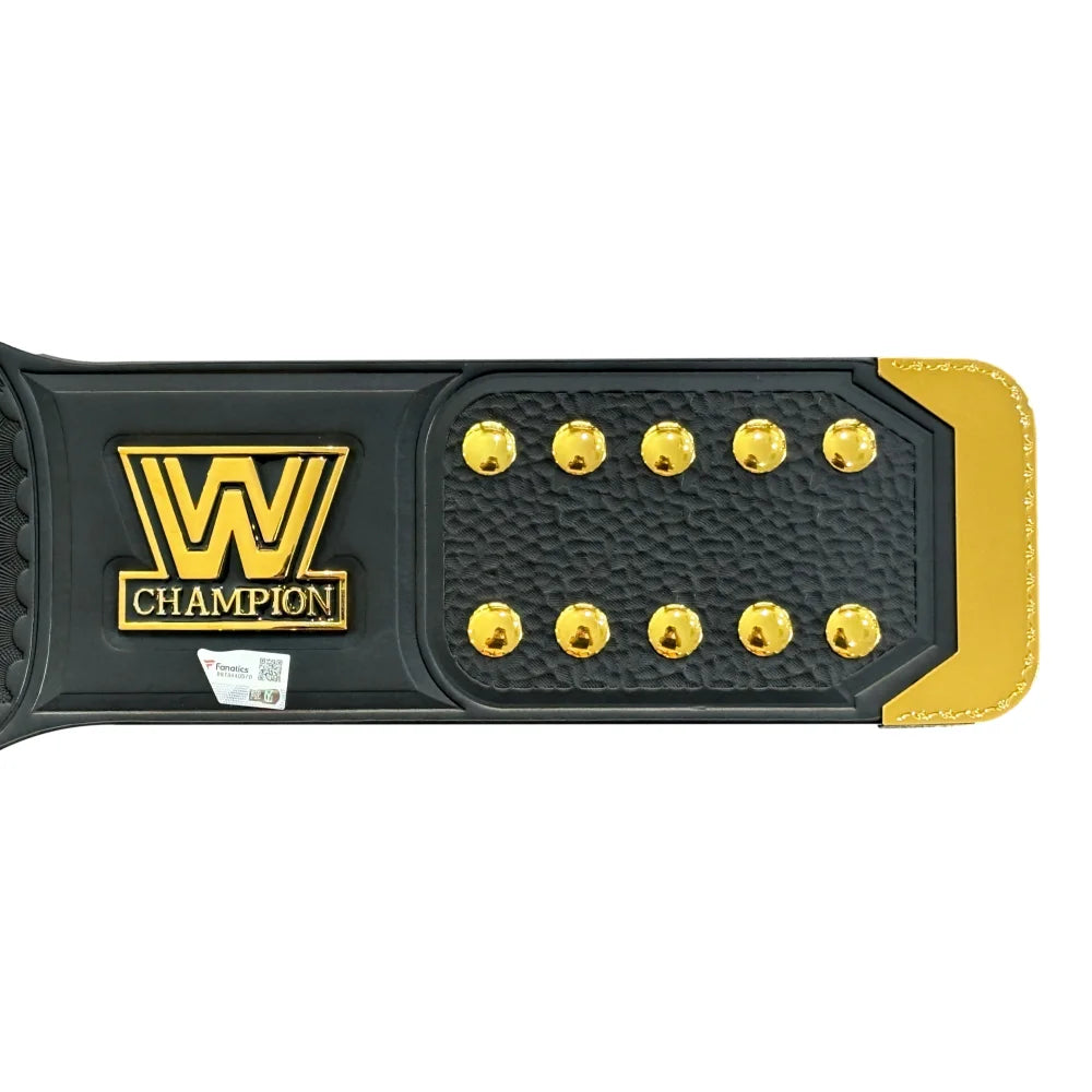 Hulk Hogan Autographed WWE WWF Winged Eagle Championship Belt - Signed Replica Collectible for Wrestling Fans & Memorabilia Enthusiasts - Perfect for Display, Man Cave Decor, and Wrestling Events