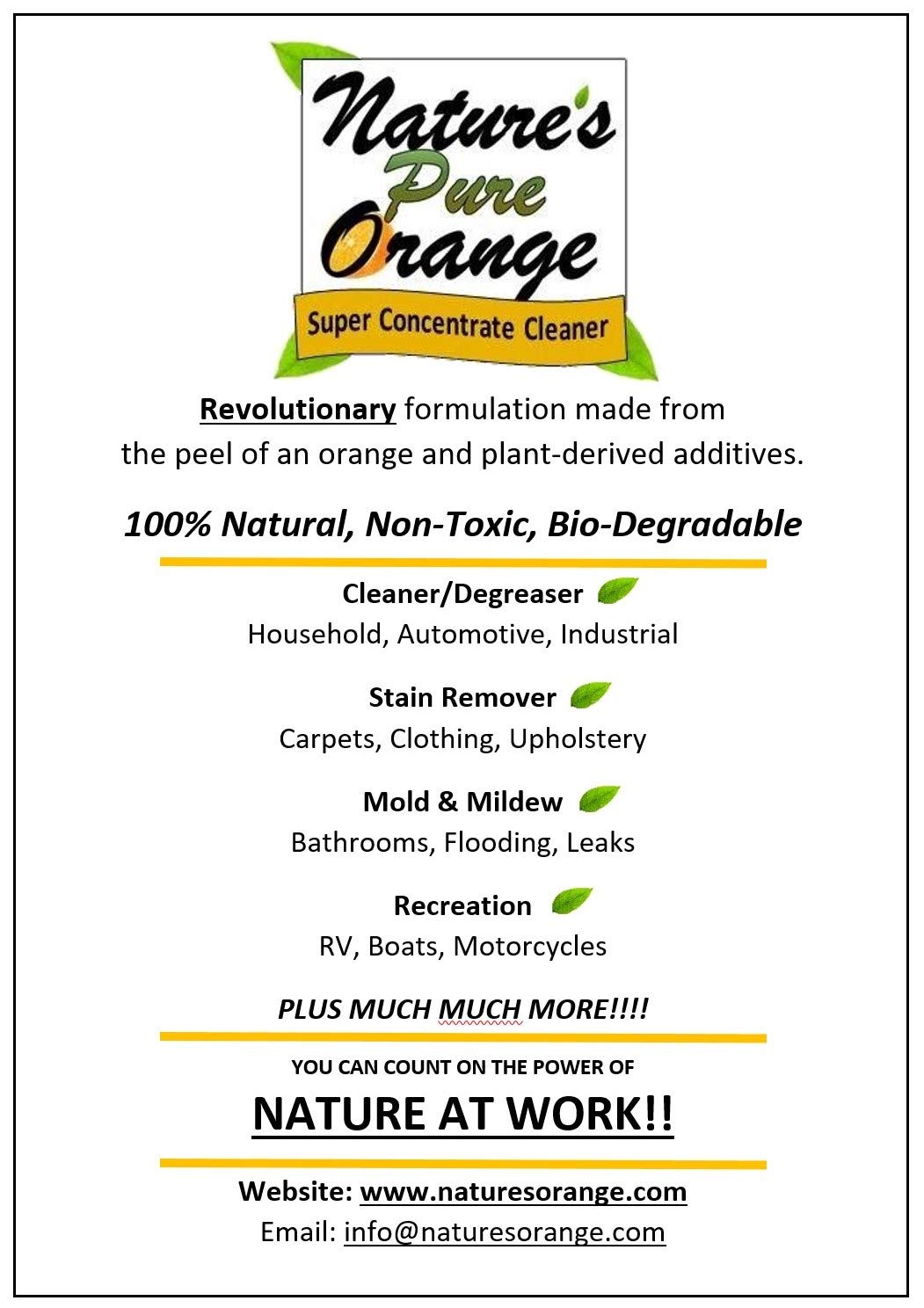 Super Concentrated Cleaner with D-Limonene Extract - Powerful Citrus Degreaser & Deodorizer (2 oz) - Perfect for Kitchen, Bathroom, Garage & Industrial Use