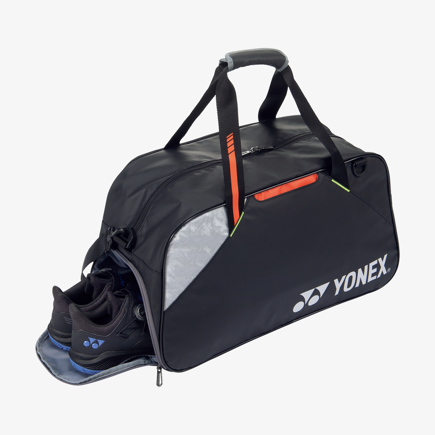 Yonex BAG52511BK Club Boston Tennis Bag (Black) - Durable Sports Duffel for Tennis, Badminton & Gym Gear Storage