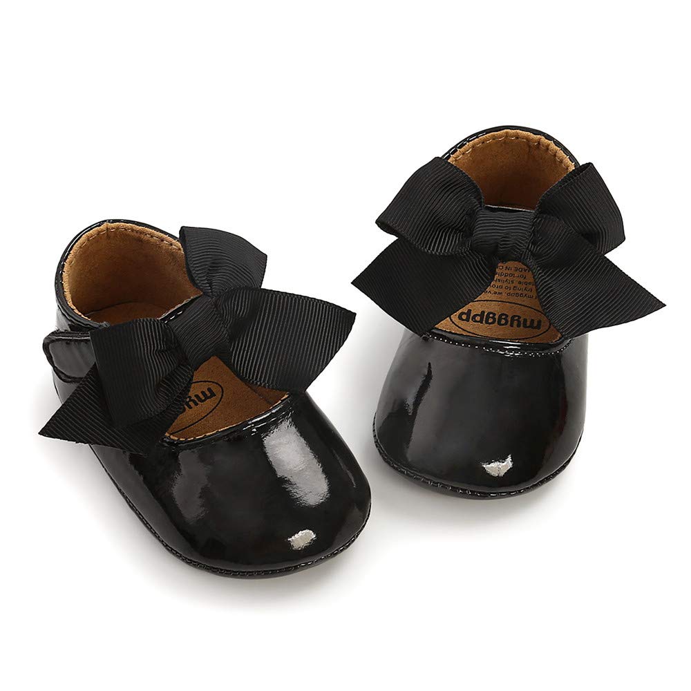 Baby Girl Shoes - Soft Sole Infant Toddler Walking Shoes | Princess Mary Jane Flat Shoes for Prewalkers & Weddings | Crib Shoes for Newborns & Special Occasions